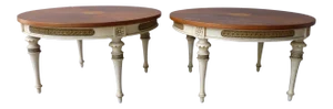 1950s Neoclassical Palladio Coffee Tables - a Pair