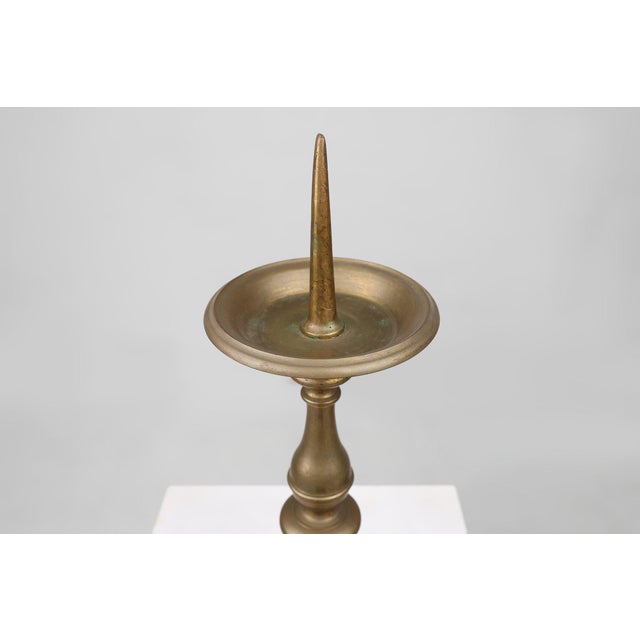Large French Church Candlestick in Bronze, 1890s For Sale - Image 4 of 11