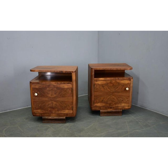 Art Deco Bedside Tables, Czechoslovakia, 1939, Set of 2 For Sale - Image 3 of 18