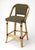 Wood Lila Rattan 28 in. Seat Height Bar Stool with Back and Footrest, Chocolate Rattan For Sale - Image 7 of 7