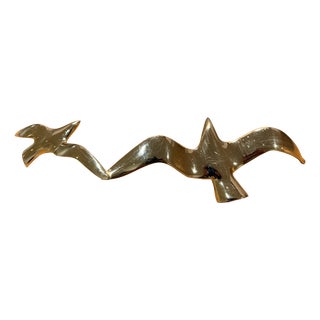 Mid-Century Bronze Seagulls in Flight Sculpture attributed to Curtis Jeré, 1970s For Sale