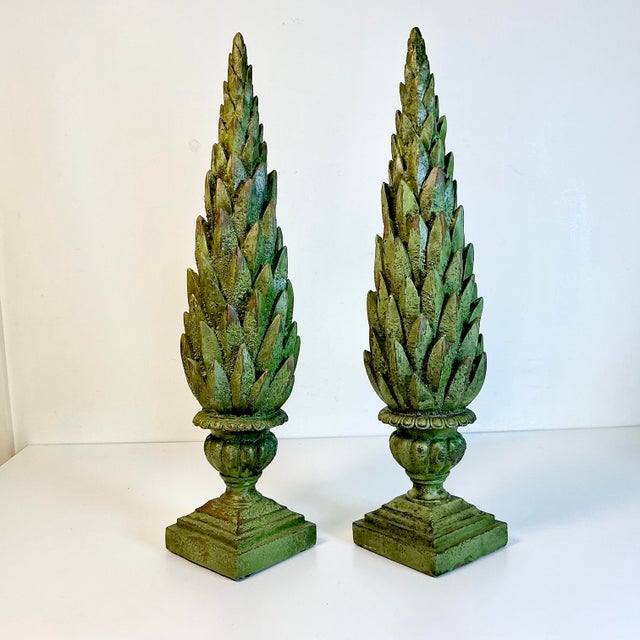 Mid-Century Neoclassical Hollywood Regency Greek Laurel Tree Topiaries - A Pair For Sale - Image 14 of 17