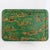 Vintage Hand Painted Chinoiserie Tole Tray Emerald Green and Gold Lacquer Rectangular Serving Tray For Sale - Image 16 of 16