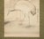 "Two Cranes and the Sun", Showa Era Japanese Monochrome Silk Scroll Painting For Sale In Dallas - Image 6 of 18