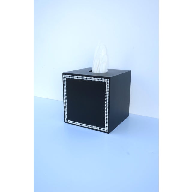 Black Tissue Box Cover For Sale - Image 4 of 11