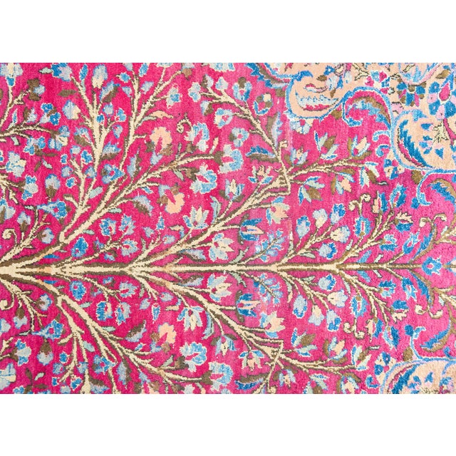 1930s Early 20th Century Persian Qum Silk Prayer Rug For Sale - Image 5 of 15