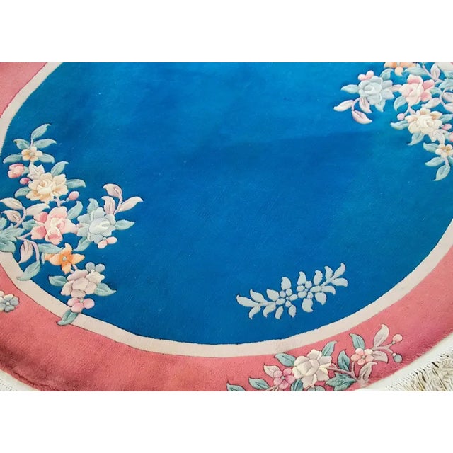 Early 20th Century Round Chinese Art Deco Rug For Sale - Image 4 of 9