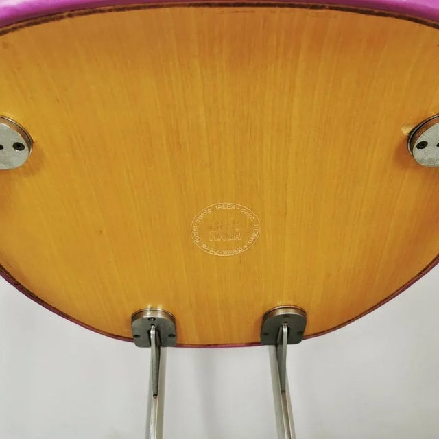 Pink Leather IALEA Armchair by Antonio Citterio for B&B Italia, 1980s For Sale - Image 8 of 9