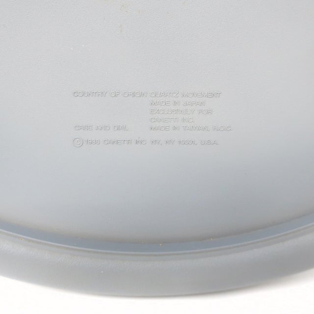 1980s Postmodern Canetti Wall Clock For Sale In New York - Image 6 of 8