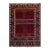Red Turkmen Parda Tribal Wool Area Rug, 5'2" X 6'11" For Sale