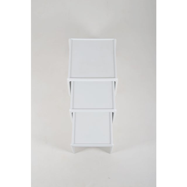 Nesting Tables by Peter Ghyczy for Horn Collection, 1970s, Set of 3 For Sale - Image 3 of 11