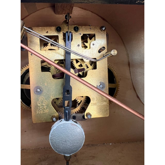 1960s 1960s Wooden Mantal Clock For Sale - Image 5 of 9