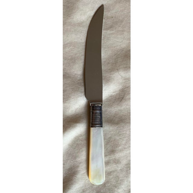 Mid 20th Century Fruit 6 Knives by Sheffield England with case - 7 pcs For Sale In Los Angeles - Image 6 of 8