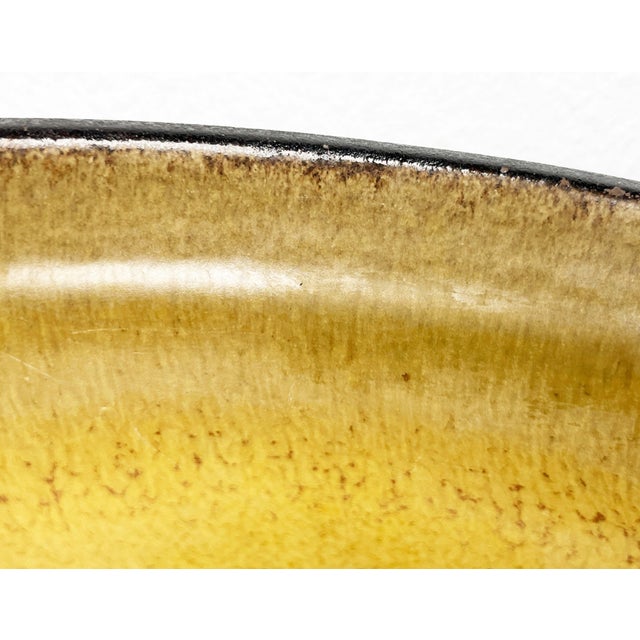 Large Mid-Century Modern Danish Studio Pottery Yellow Bowl from Frank Keramik, 1960s For Sale - Image 6 of 17