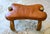 1950s Vintage Mid-Century Egyptian Camel Saddle Stool - Leather & Wood Ottoman For Sale - Image 5 of 6