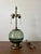 Slate Gray Petite 1930s Art Deco Smoke Blue-Green-Grey Art Glass Table Lamp With Patinated Metal Base For Sale - Image 8 of 11