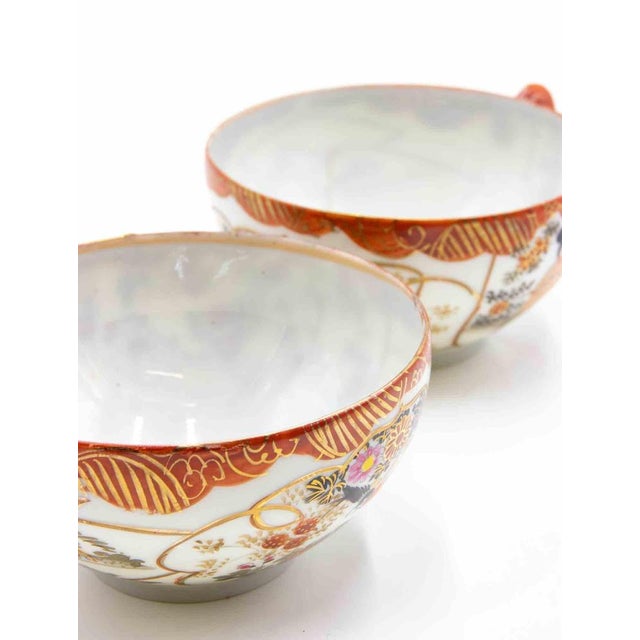 Japanese Cutani Eggshell Teacups, Set of 2 For Sale - Image 5 of 9