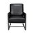 Upholstered in rich, top-grain Onyx black leather, this chair boasts a sleek industrial metal frame for a contemporary...