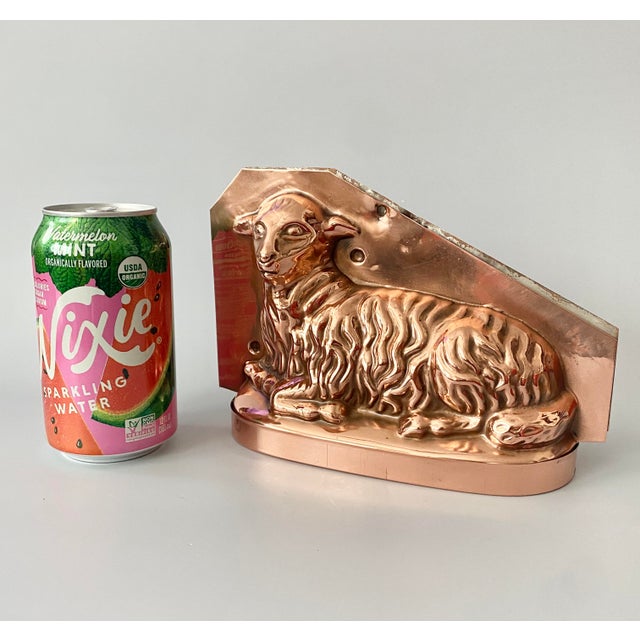 Vintage French Copper Chocolate Mold Sitting Lamb Easter For Sale - Image 18 of 18