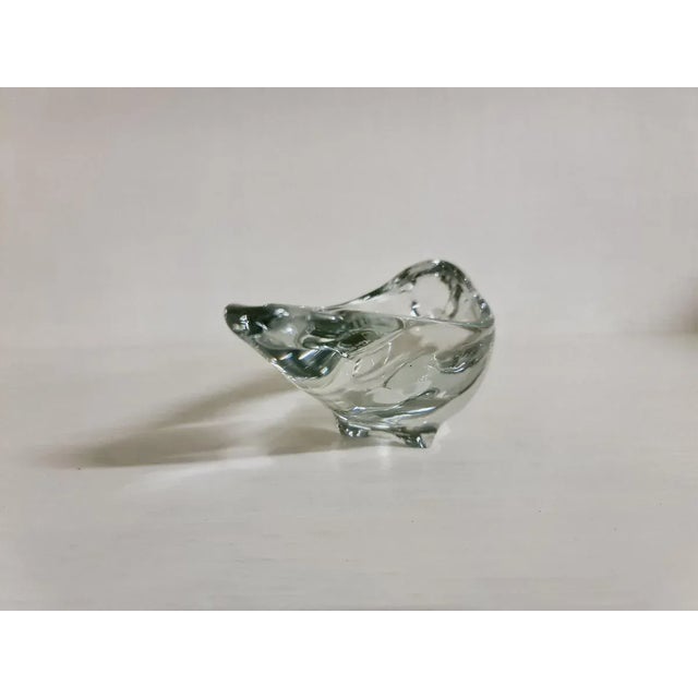 Crystal Glass Bird Bowl for Art Vannes, 1960s For Sale - Image 4 of 11