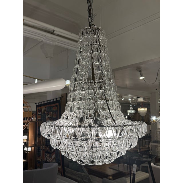Vistosi Murano Angelo Mangiarotti for Vistosi Minigiogali Cla Chandelier For Sale - Image 4 of 12