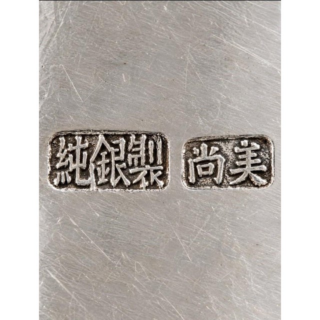 Exceptional pure silver Japanese presentation box. Dating back to the Meiji period {1868 - 1912}. Well stamped hallmarks...