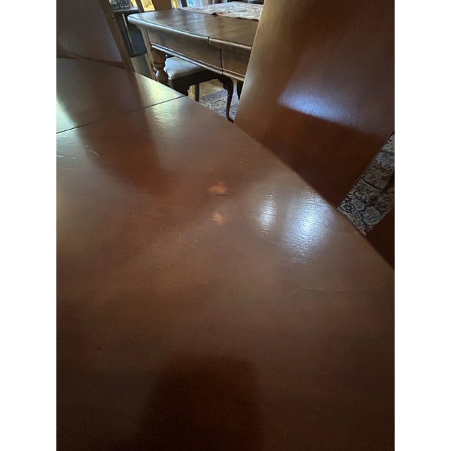 Kindel Furniture French Provincial Louis XV Dining Table With 3 Extension Leaves For Sale - Image 11 of 12