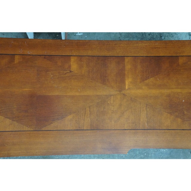 Lexington Neoclassical Cherry Parquetry Breakfront Console Sofa Hall Table 54" For Sale - Image 18 of 18