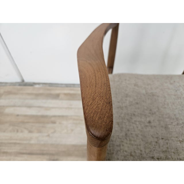 Swedish Armchair in Wood and Fabric, 1970 For Sale - Image 9 of 14