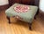 Victorian Antique Embroidered Needlepoint Ottoman or Footstool For Sale - Image 3 of 10