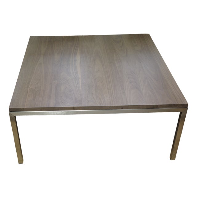 Parsons Walnut Coffee Table For Sale