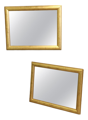 Large Gilt Mirrors with Wide Moulded Gilt Frame, 1970, Set of 2