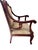 Pair of French Provincial Mahogany Armchairs With Floral Upholstery For Sale - Image 4 of 11