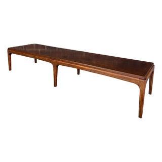Lane Rythm 6 Foot Long Walnut Coffee Table For Sale