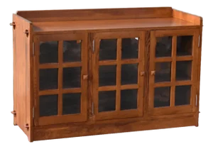 Mission Oak 3 Door Console - Michael's Cherry (Mc1)
