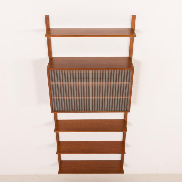 Black Scandinavian Shelving Wall Unit, Denmark, 1960s For Sale - Image 8 of 12