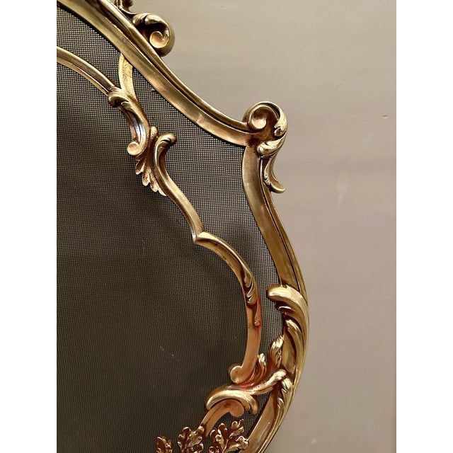 French Rococo Bronze Fire Screen from Bouhon Freres, 1880s For Sale - Image 4 of 10