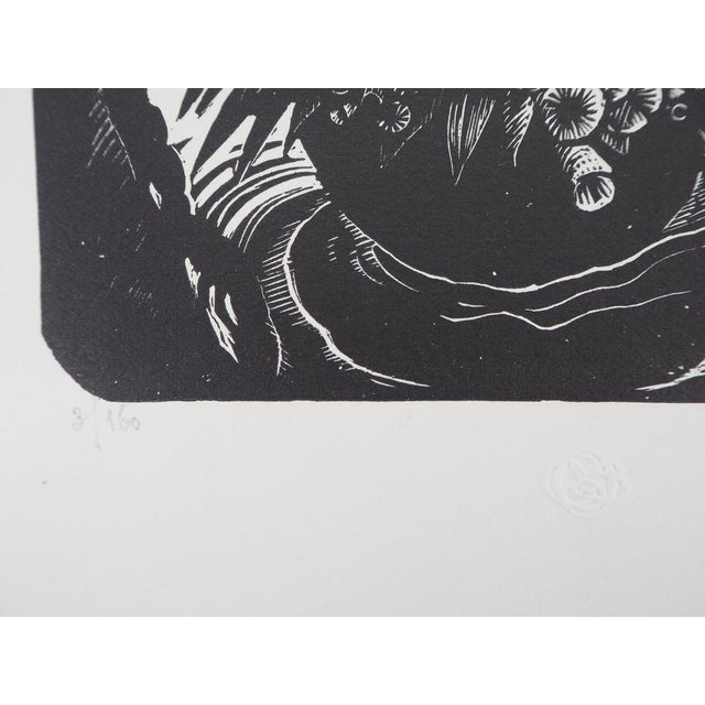 Pierre Falke, Memories of Oceania, 1925, Original Wood Engraving For Sale - Image 6 of 8