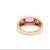 Natural 0.48 cts pink sapphire & 0.10 cts diamond ring in 14k gold For Sale - Image 12 of 18