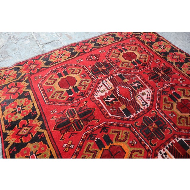 One of a Kind Vintage Oriental Rug 3'5 X 6'10 For Sale - Image 4 of 6