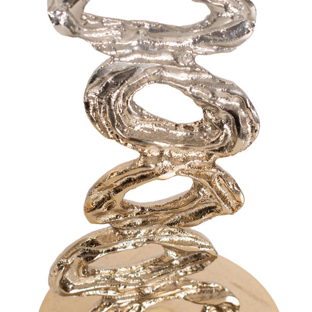 Teresina Gold Ombre Candleholder- Tall For Sale In Chicago - Image 6 of 11