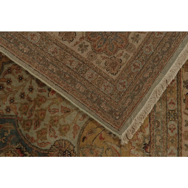 Rug & Kilim’s Classic Style Rug With Gold, Beige and Green Floral Patterns For Sale In New York - Image 6 of 7