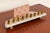 Vintage Stone and Brass Hanukkah Menorah With Western Wall Design For Sale - Image 4 of 6