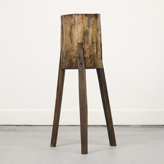 This primitive pine wood chopping block, once purely functional, has now become a strikingly stylish and characterful...