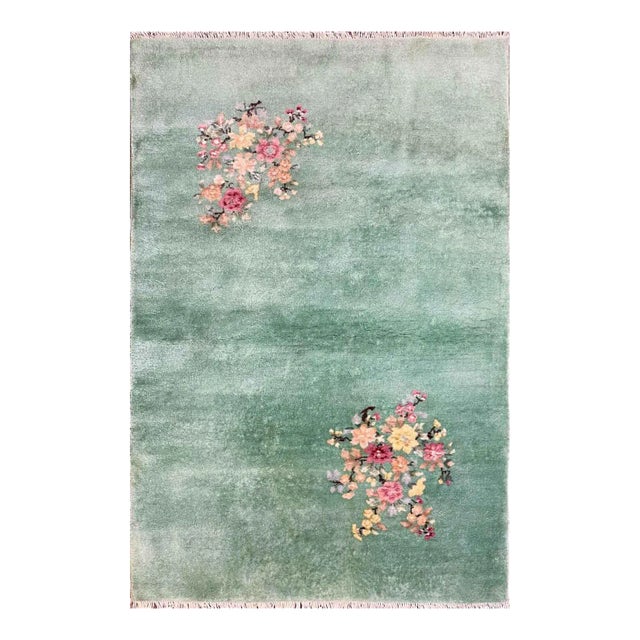 Antique Art Deco Chinese Rug, 3'1" X 5; For Sale