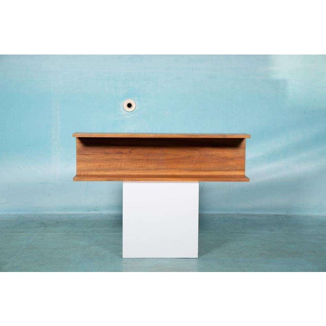 Minimalist Walnut Wall Console For Sale - Image 9 of 18