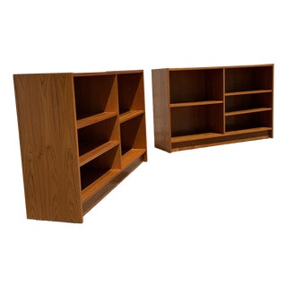 Mid-Century Modern Danish Modern Poul Hundavad Style Teak Bookcases For Sale