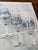 Mid 20th Century Mid 20th Century Blue Willow Wine Glasses Set 8 For Sale - Image 5 of 12
