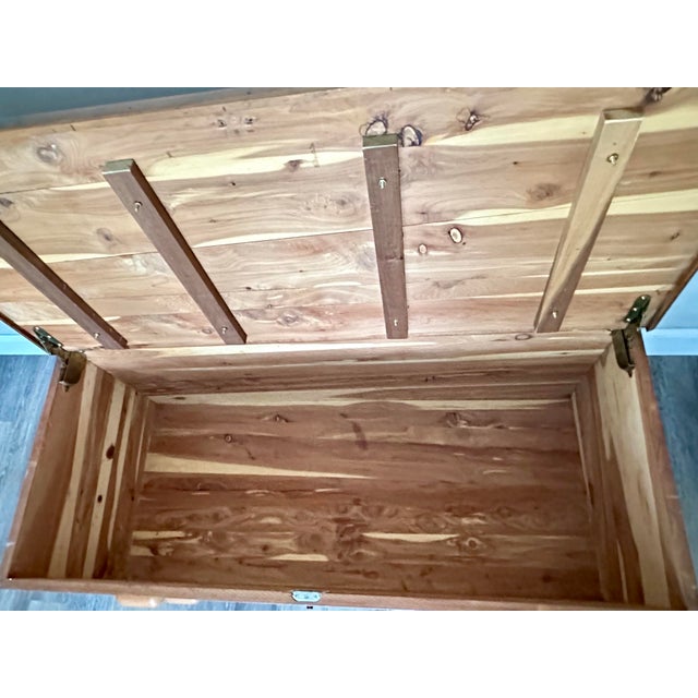 Antique Early 20th Century Rustic Farmhouse or Cabin Cedar Blanket Chest For Sale - Image 9 of 12