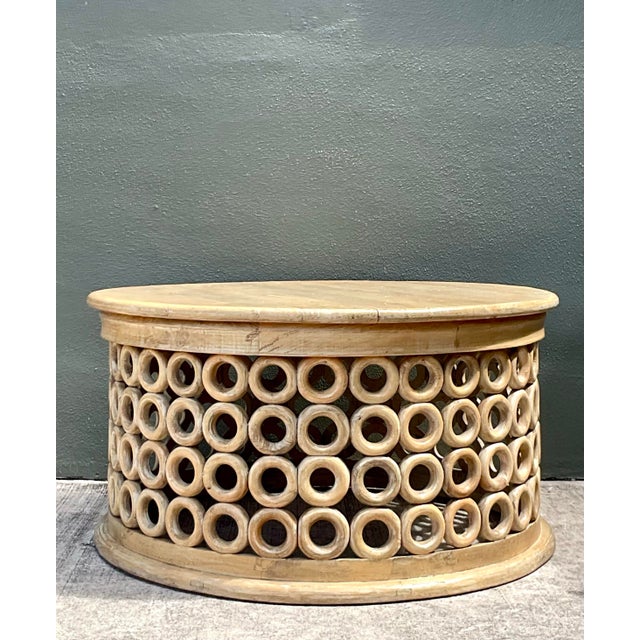 Vintage Wooden Openwork Coffee Table For Sale - Image 12 of 12
